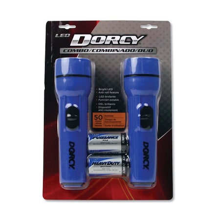 Hands On DCY 1D Battery LED Flashlight Pack, Red & Blue, 2PK HA3746290